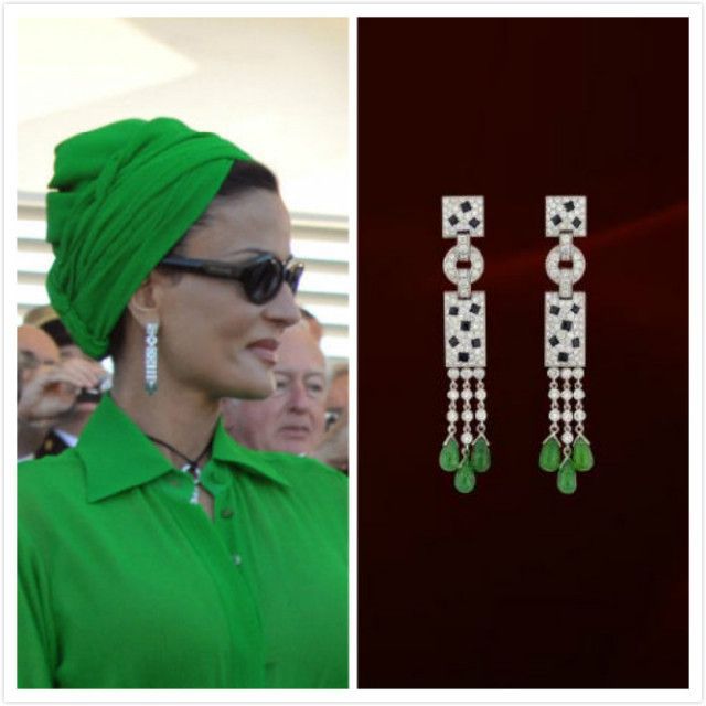 PanthèreVerte™ 925 Gold-Plated Emerald Panther Earrings