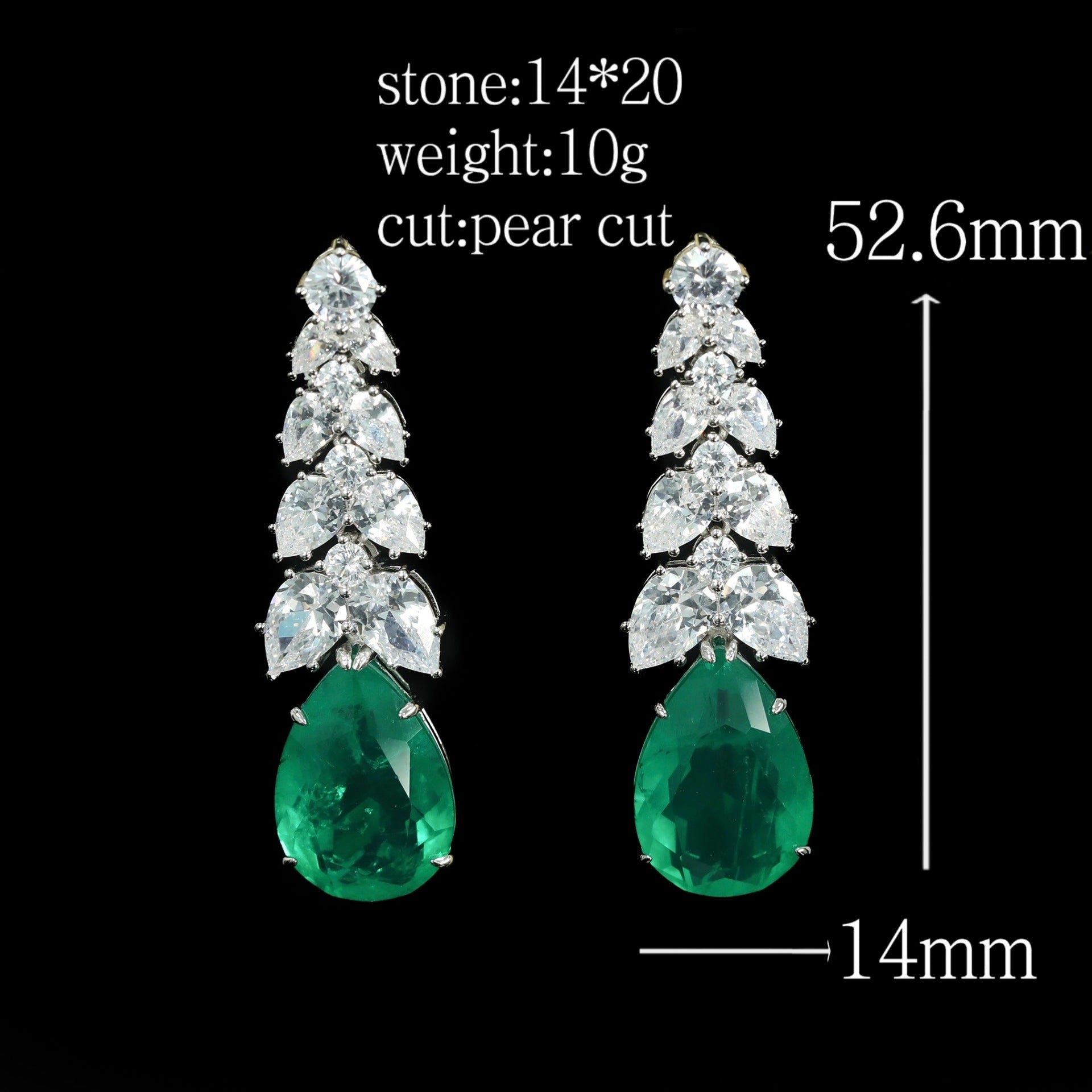 ÉmeraudeLarmes™ 925 Gold-Plated Emerald Drop Earrings