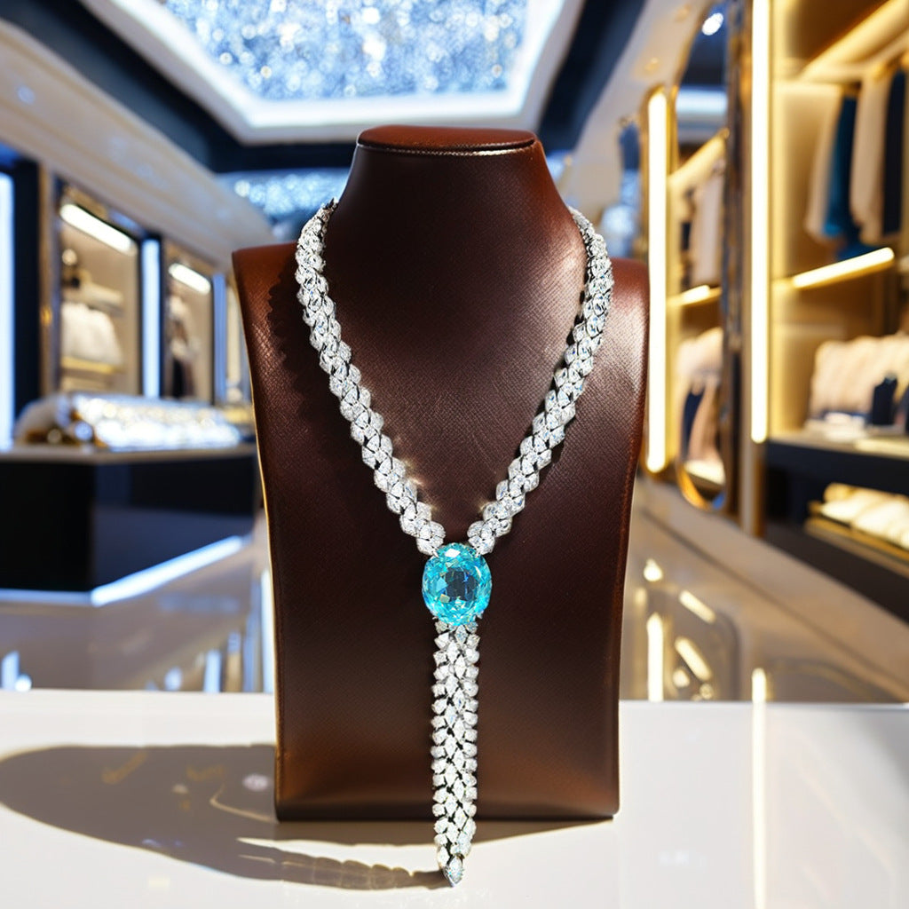 Aurelia Royale™ S925 Paraiba Tassel Necklace
