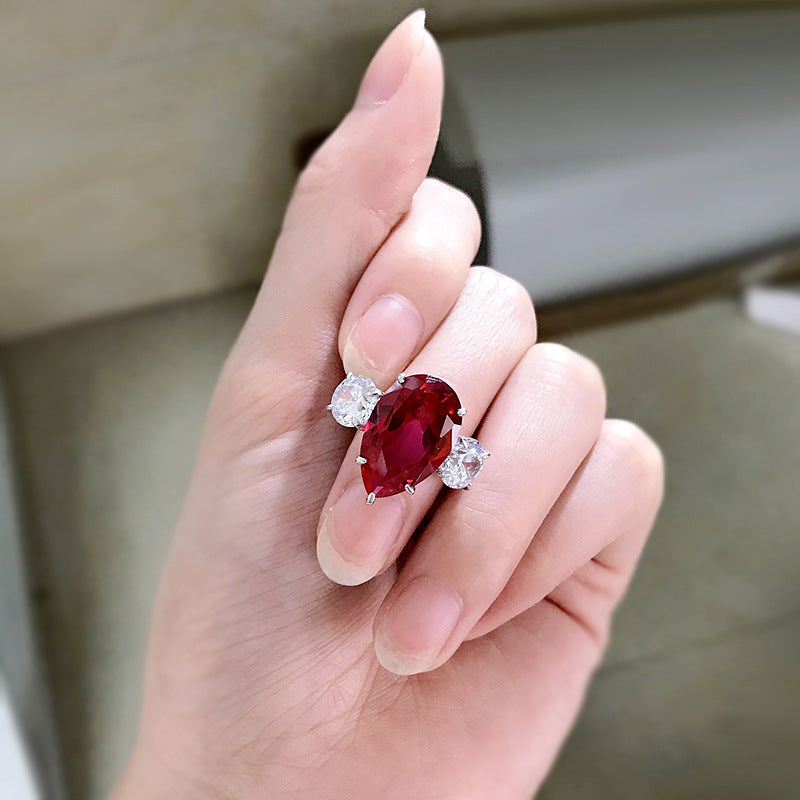 Ruby Radiance Oval Ring