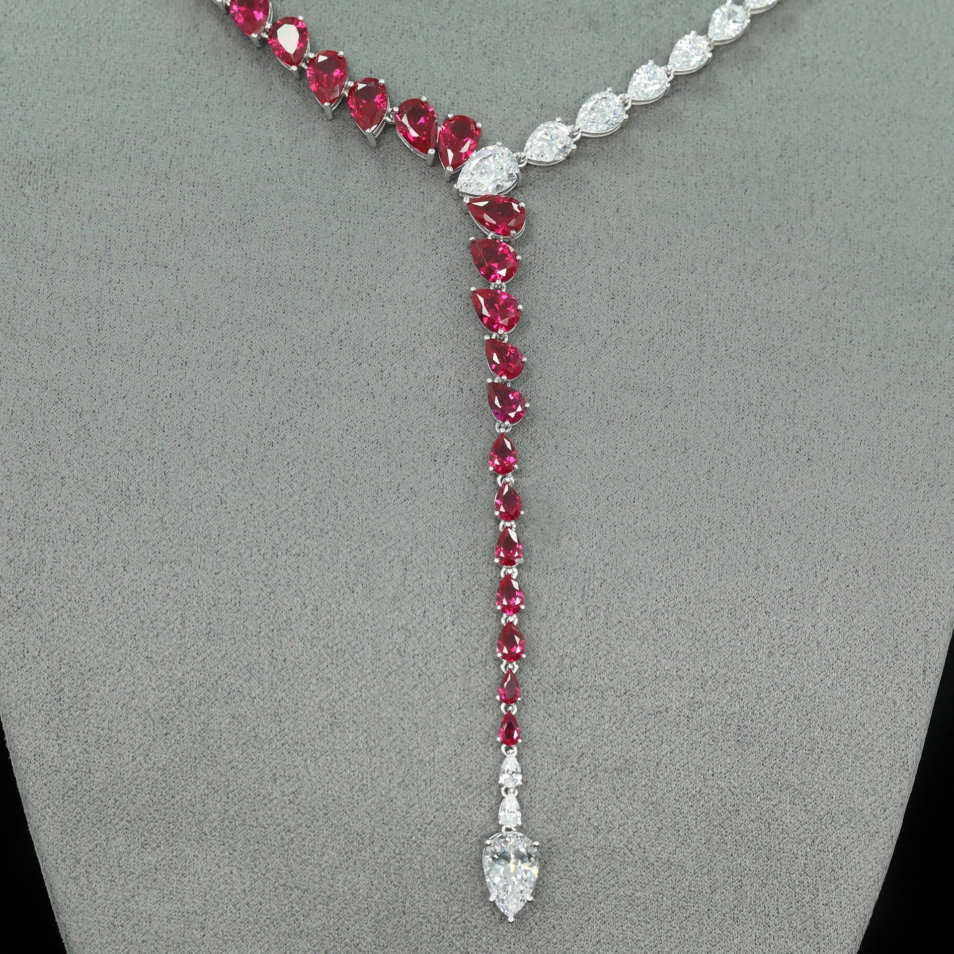 Serpentina Rouge™ 925 Gold-Plated Ruby Y-Necklace