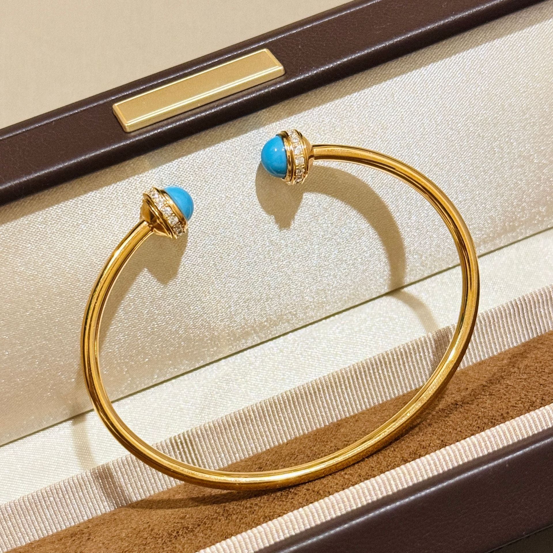 FortuneSpin™ S925 Silver Turquoise Spinner Bangle