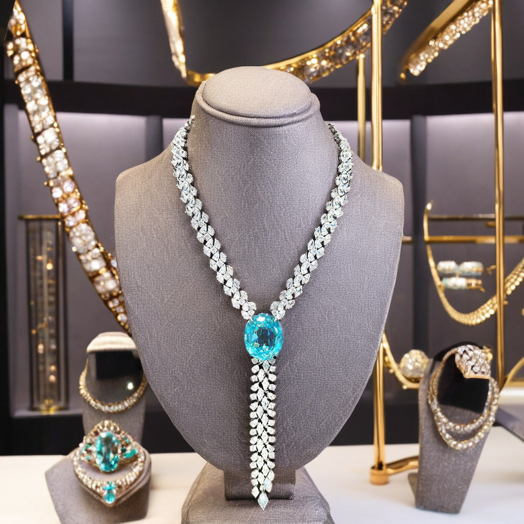 Aurelia Royale™ S925 Paraiba Tassel Necklace