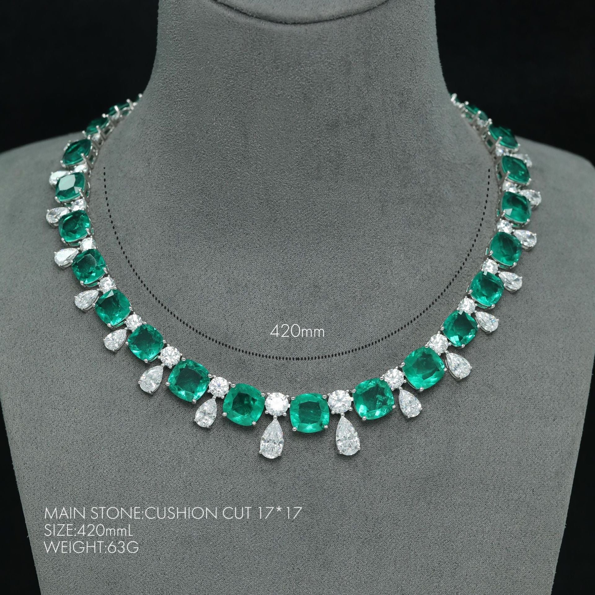 Colombienne™ 925 Gold-Plated Colombian Emerald Necklace