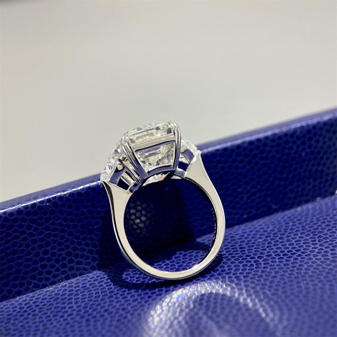 Imperial Radiance – S925 12-Carat Tower-Cut Ring