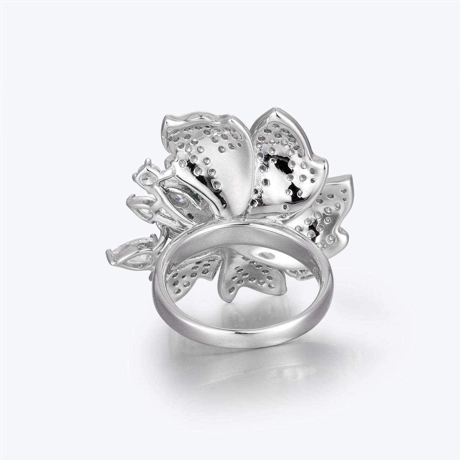 Luxury Emerald Floral Ring (S925 Silver)