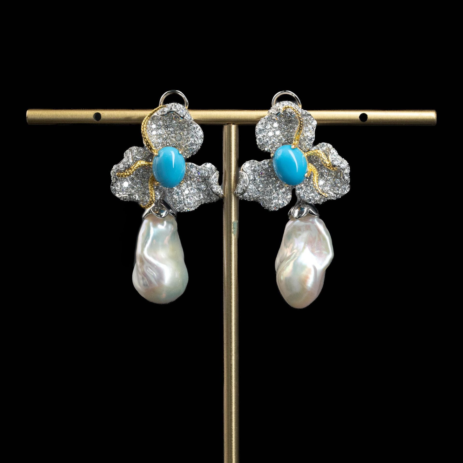 Orchid Coral Drop Earrings