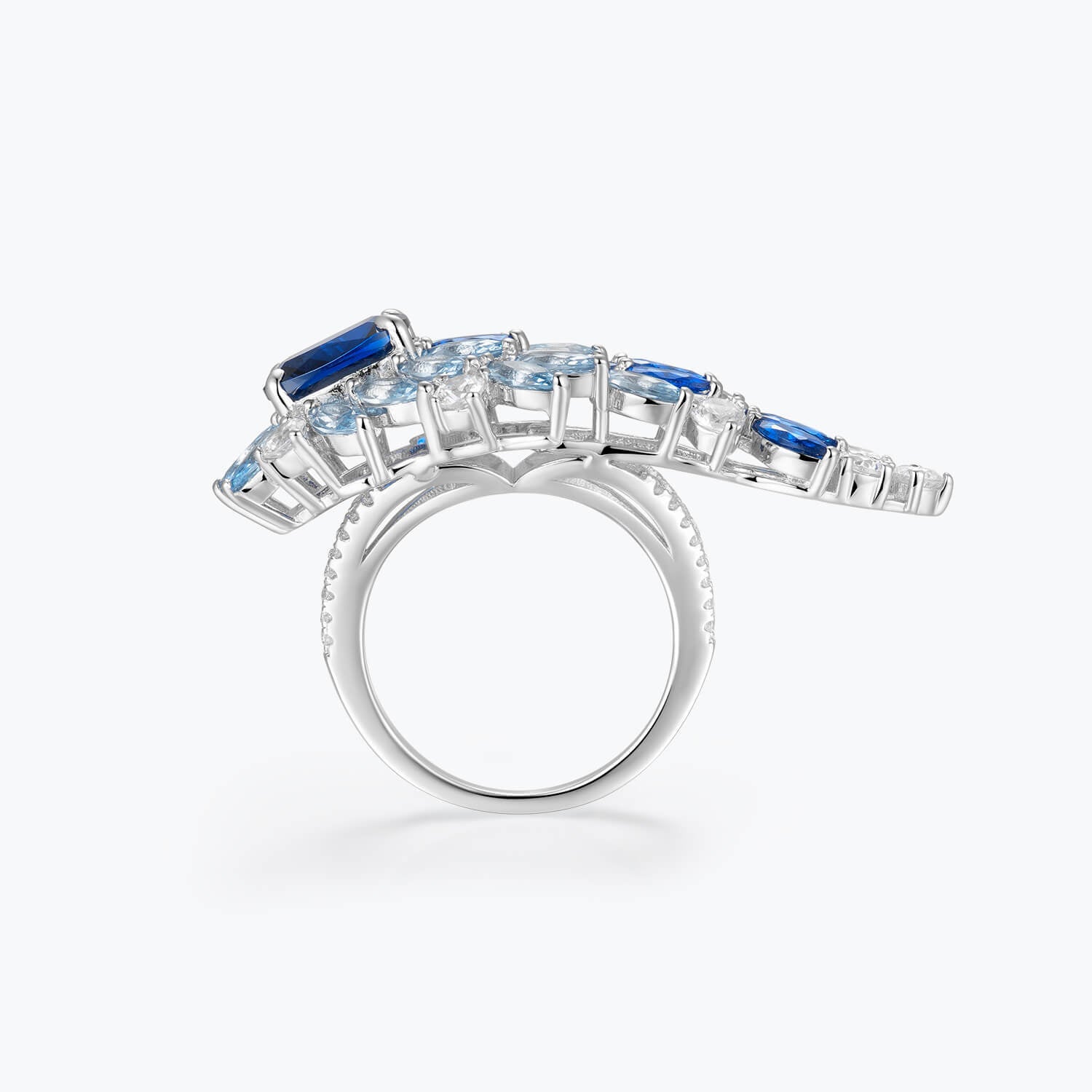 High-End Royal Blue Statement Ring