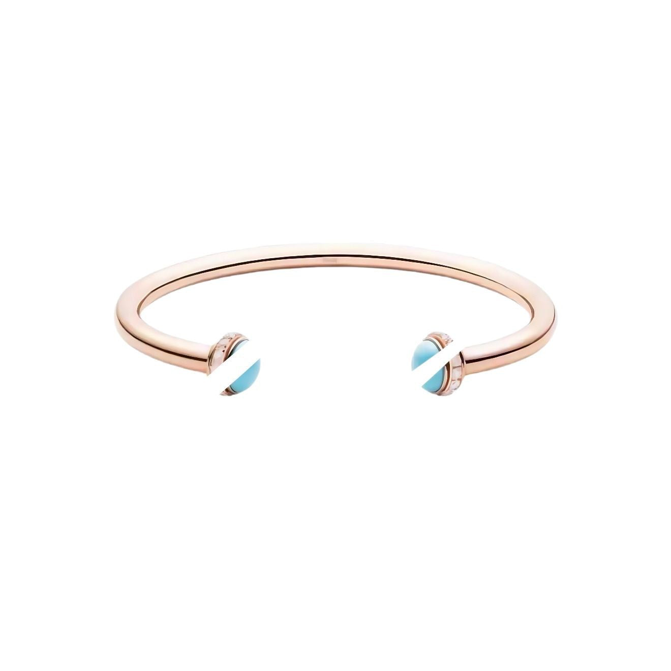 FortuneSpin™ S925 Silver Turquoise Spinner Bangle