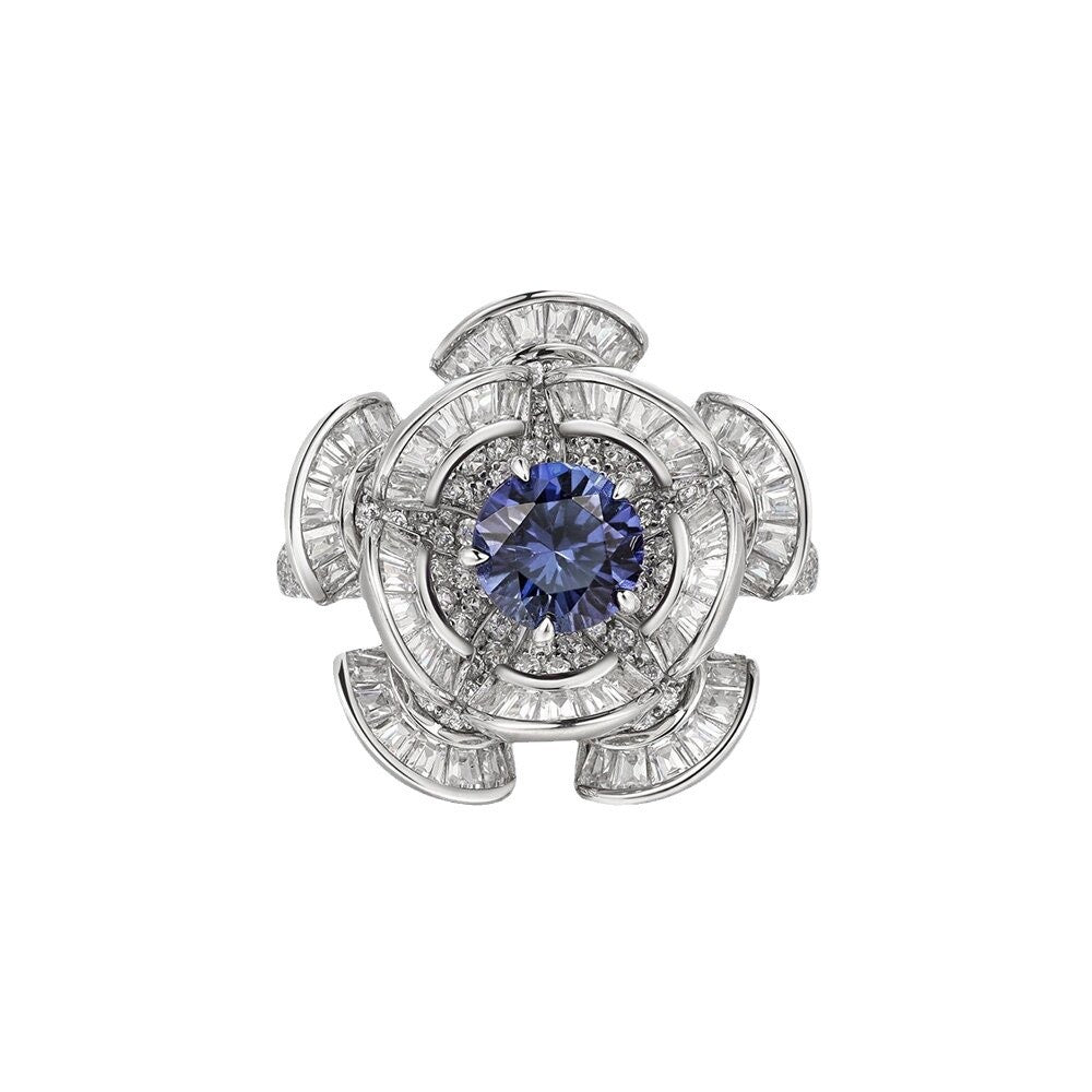 Blue Blossom Couture Ring