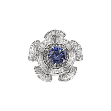 Blue Blossom Couture Ring