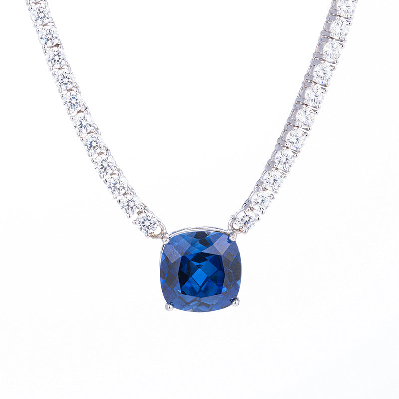Celestia™ S925 Sapphire & Moissanite Tennis Necklace