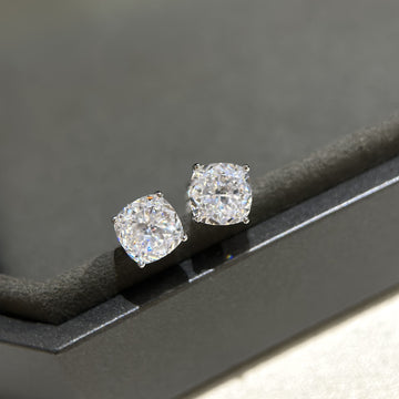 LumièreCarrée™ S925 1-Carat Four-Prong Diamond Studs