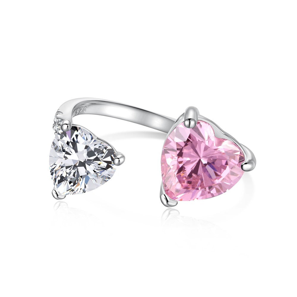 S925 Silver French Heart Ring