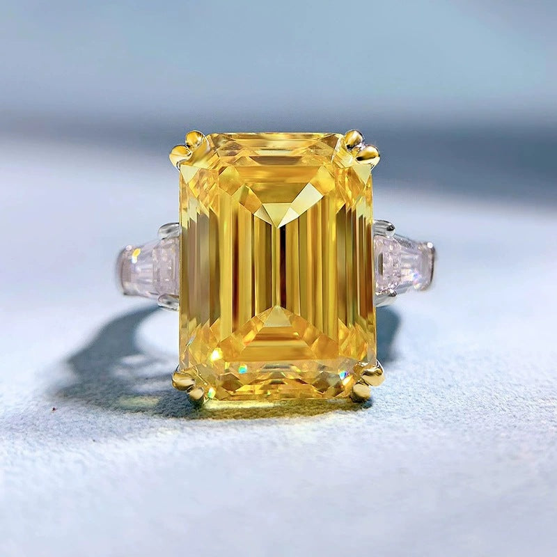 Citrine Baguette Diamond Statement