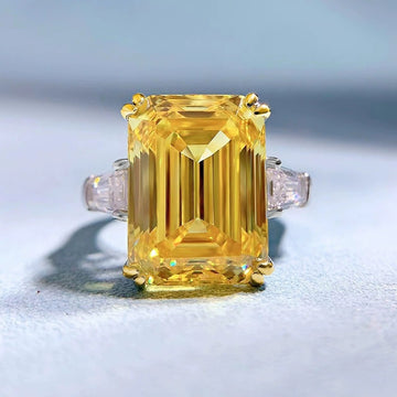Citrine Baguette Diamond Statement