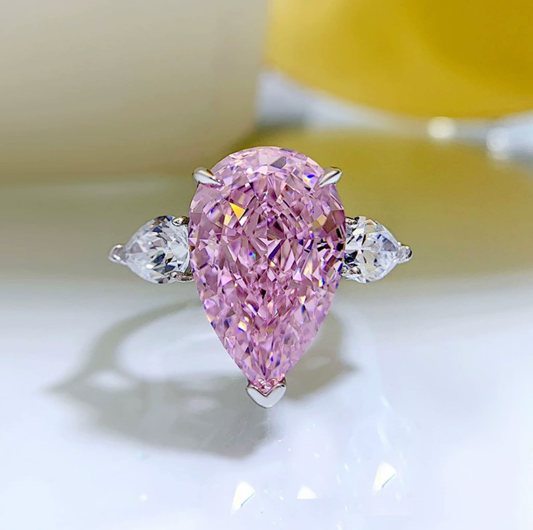 Princess Teardrop Solitaire Ring