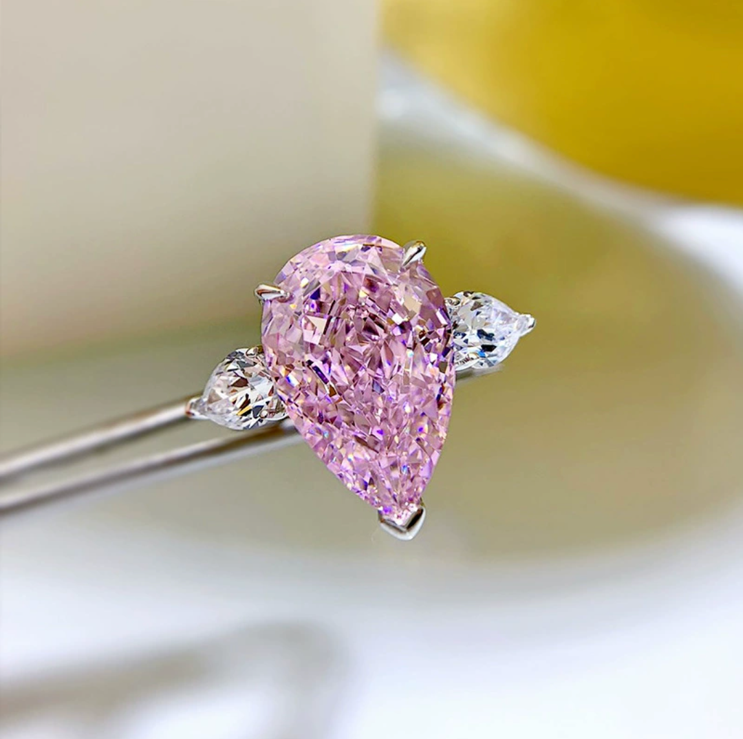 Princess Teardrop Solitaire Ring