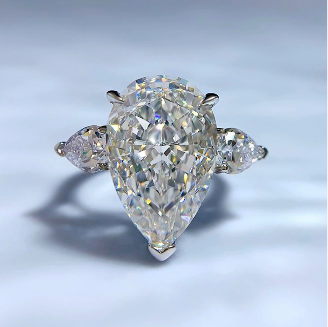 Princess Teardrop Solitaire Ring