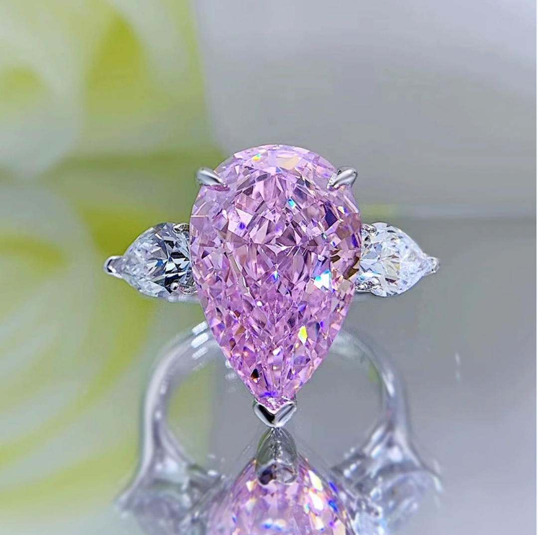 Princess Teardrop Solitaire Ring