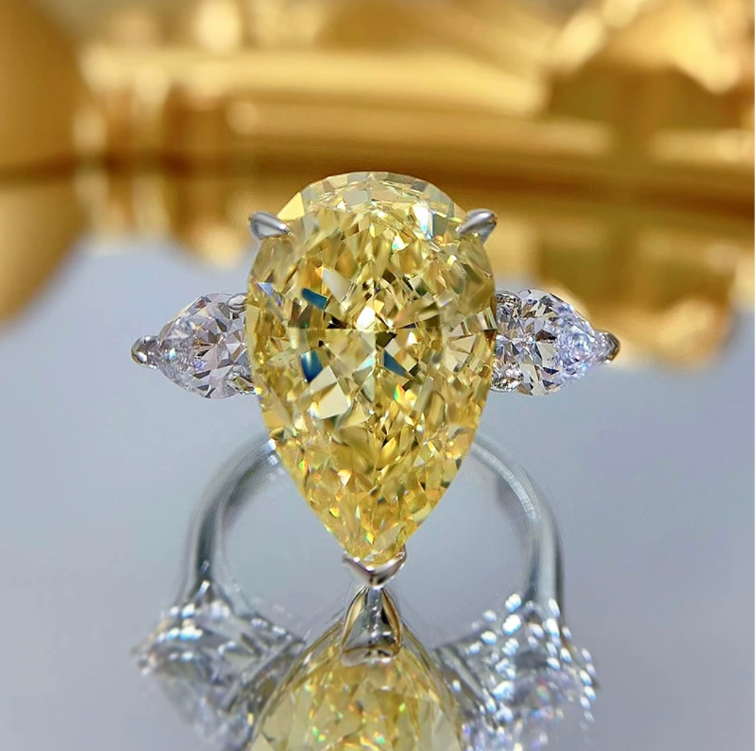 Princess Teardrop Solitaire Ring