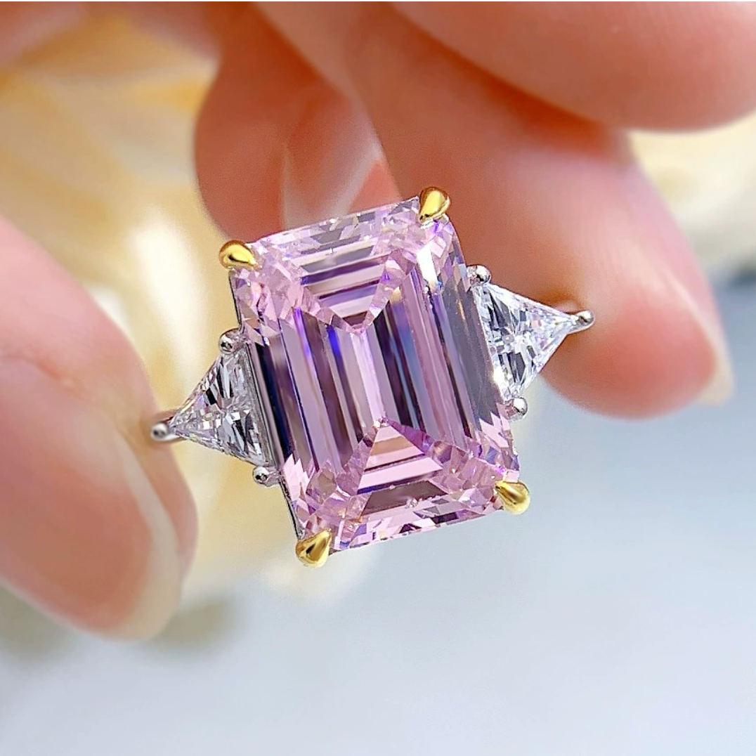Lumière Baguette Ring – 925 Silver Elegance