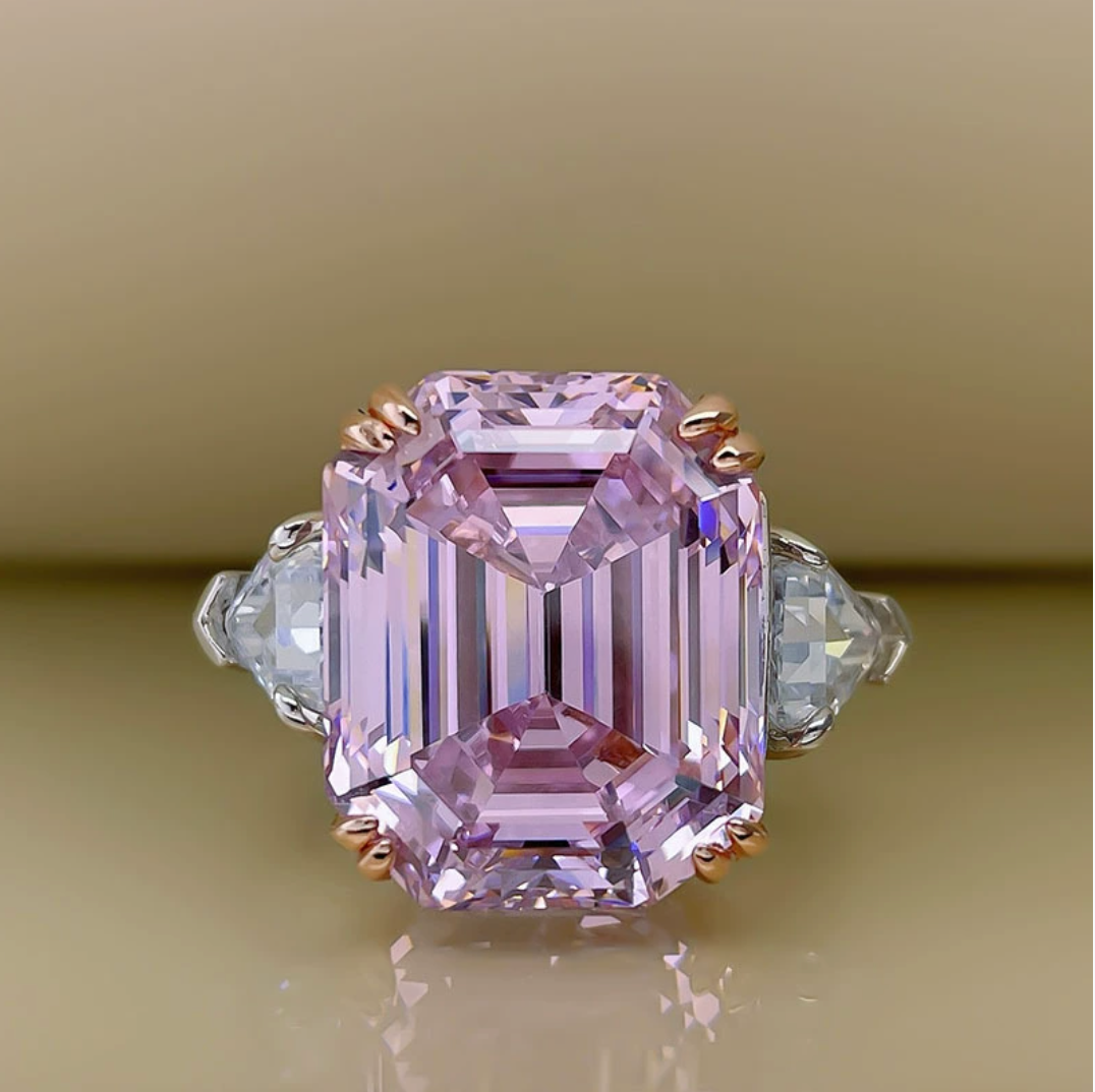 Diamond Halo Luxe Ring – 925 Silver Elegance