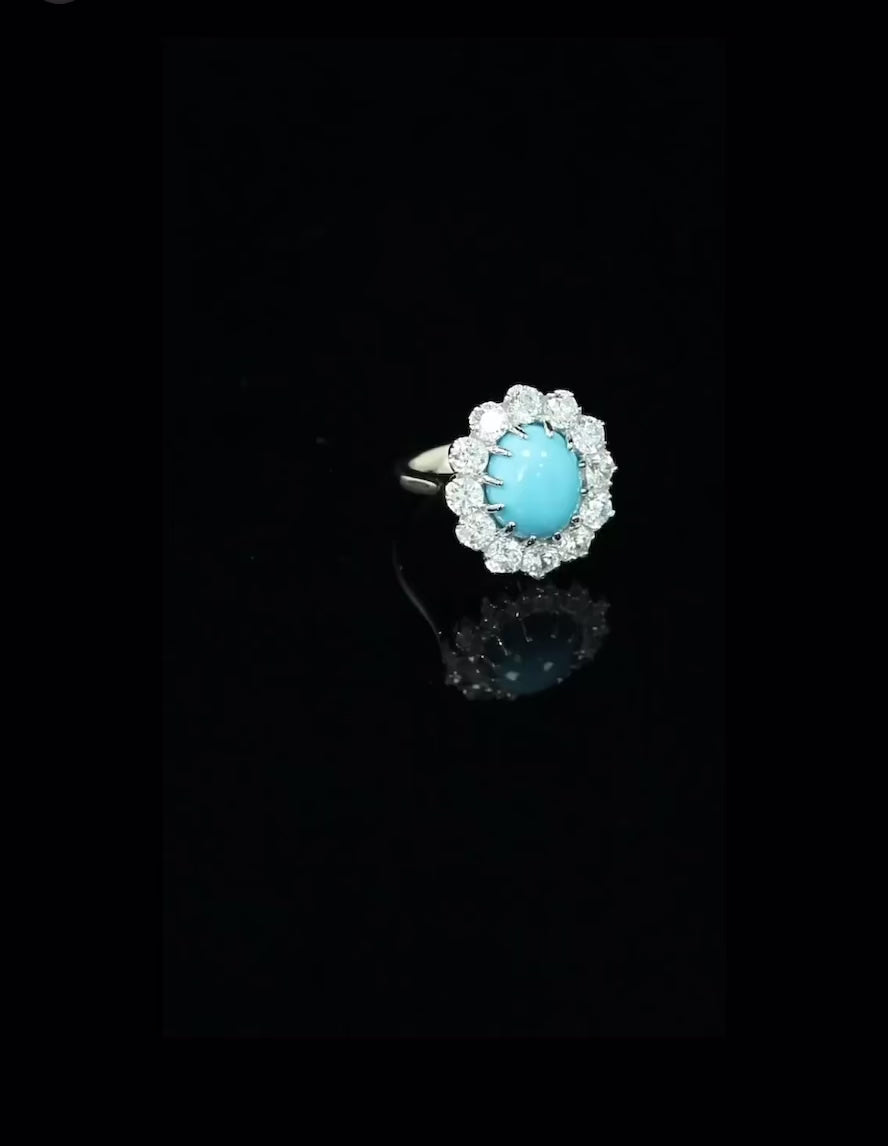 Florentina™ 925 Gold-Plated Blue Topaz Ring