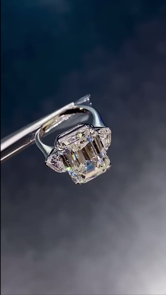Imperial Radiance – S925 12-Carat Tower-Cut Ring